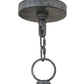 Meyda Lighting Clarabella 53" 16-Light Antique Iron Gate Pendant Light With Silver Mica Shade Glass