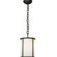 Meyda Lighting Clarabella 8" Coffee Bean Pendant Light With White Idalight Shade Glass
