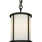 Meyda Lighting Clarabella 8" Coffee Bean Pendant Light With White Idalight Shade Glass