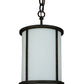 Meyda Lighting Clarabella 8" Coffee Bean Pendant Light With White Idalight Shade Glass