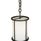 Meyda Lighting Clarabella 8" Coffee Bean Pendant Light With White Idalight Shade Glass