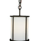 Meyda Lighting Clarabella 8" Coffee Bean Pendant Light With White Idalight Shade Glass