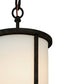 Meyda Lighting Clarabella 8" Coffee Bean Pendant Light With White Idalight Shade Glass