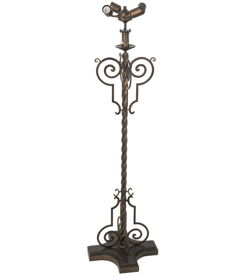 Meyda Lighting Clarice 72" 4-Light Light Burnished Antique Copper Floor Lamp With Vintage Copper Shade