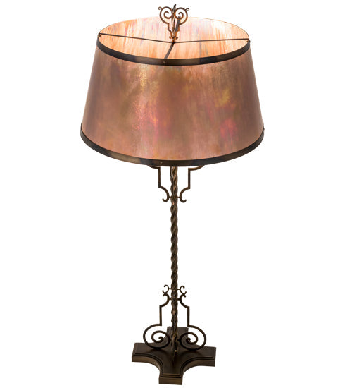 Meyda Lighting Clarice 72" 4-Light Light Burnished Antique Copper Floor Lamp With Vintage Copper Shade