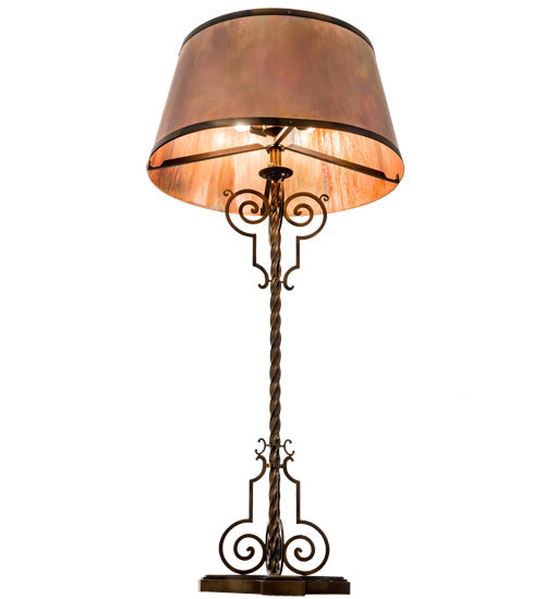 Meyda Lighting Clarice 72" 4-Light Light Burnished Antique Copper Floor Lamp With Vintage Copper Shade