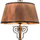 Meyda Lighting Clarice 72" 4-Light Light Burnished Antique Copper Floor Lamp With Vintage Copper Shade