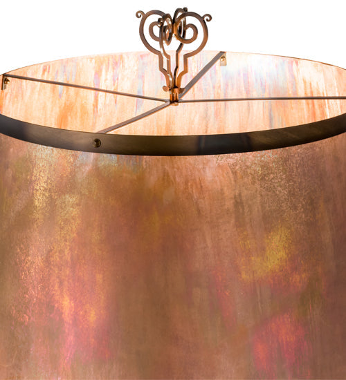 Meyda Lighting Clarice 72" 4-Light Light Burnished Antique Copper Floor Lamp With Vintage Copper Shade