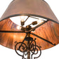 Meyda Lighting Clarice 72" 4-Light Light Burnished Antique Copper Floor Lamp With Vintage Copper Shade