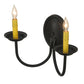 Meyda Lighting Classic 15" 2-Light Blackwash Wall Sconce With Ivory Faux Candlelight