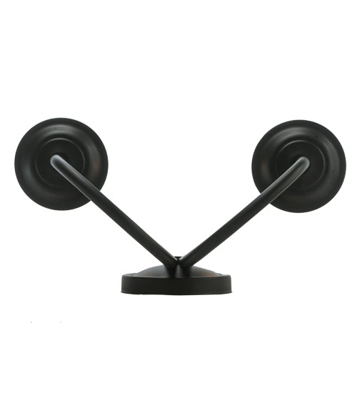 Meyda Lighting Classic 15" 2-Light Blackwash Wall Sconce With Ivory Faux Candlelight
