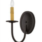 Meyda Lighting Classic 5" Chestnut Wall Sconce With Ivory Faux Candlelight