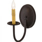 Meyda Lighting Classic 5" Chestnut Wall Sconce With Ivory Faux Candlelight
