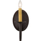 Meyda Lighting Classic 5" Chestnut Wall Sconce With Ivory Faux Candlelight