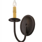 Meyda Lighting Classic 5" Chestnut Wall Sconce With Ivory Faux Candlelight