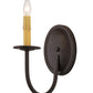 Meyda Lighting Classic 5" Chestnut Wall Sconce With Ivory Faux Candlelight