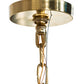 Meyda Lighting Claudette 32"Sq 8-Light Raw Brass Pendant Light With Ivory Faux Candlelight