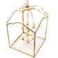 Meyda Lighting Claudette 32"Sq 8-Light Raw Brass Pendant Light With Ivory Faux Candlelight