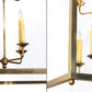 Meyda Lighting Claudette 32"Sq 8-Light Raw Brass Pendant Light With Ivory Faux Candlelight