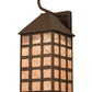 Meyda Lighting Clavos 10" Antique Rust Wall Sconce With Silver Mica Shade Glass