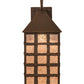 Meyda Lighting Clavos 10" Antique Rust Wall Sconce With Silver Mica Shade Glass