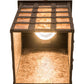 Meyda Lighting Clavos 10" Antique Rust Wall Sconce With Silver Mica Shade Glass
