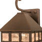 Meyda Lighting Clavos 10" Antique Rust Wall Sconce With Silver Mica Shade Glass
