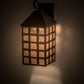 Meyda Lighting Clavos 10" Classic Rust Wall Sconce With Silver Mica Shade Glass