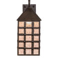 Meyda Lighting Clavos 10" Classic Rust Wall Sconce With Silver Mica Shade Glass