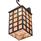 Meyda Lighting Clavos 10" Classic Rust Wall Sconce With Silver Mica Shade Glass