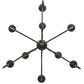 Meyda Lighting Clayton 36" 9-Light Antique Iron Gate Chandelier With Amber Faux Candlelight