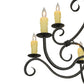 Meyda Lighting Clayton 36" 9-Light Antique Iron Gate Chandelier With Amber Faux Candlelight