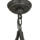 Meyda Lighting Clayton 36" 9-Light Antique Iron Gate Chandelier With Amber Faux Candlelight