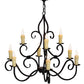 Meyda Lighting Clayton 36" 9-Light Blackwash Chandelier With Ivory Faux Candlelight