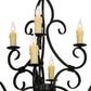 Meyda Lighting Clayton 36" 9-Light Blackwash Chandelier With Ivory Faux Candlelight