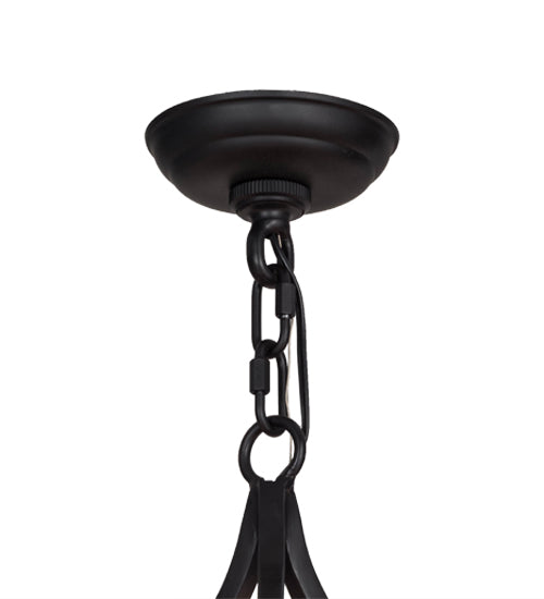 Meyda Lighting Clayton 36" 9-Light Blackwash Chandelier With Ivory Faux Candlelight