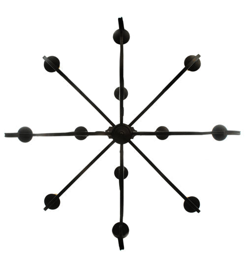 Meyda Lighting Clayton 60" 12-Light Gilded Tobacco Chandelier With Ivory Faux Candlelight
