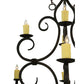 Meyda Lighting Clayton 60" 12-Light Gilded Tobacco Chandelier With Ivory Faux Candlelight