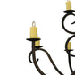 Meyda Lighting Clayton 60" 12-Light Gilded Tobacco Chandelier With Ivory Faux Candlelight