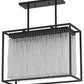 Meyda Lighting Cleo 24" 2-Light Timeless Bronze Pendant Light With Clear Crystal Strands Shade Glass
