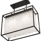 Meyda Lighting Cleo 24" 2-Light Timeless Bronze Pendant Light With Clear Crystal Strands Shade Glass