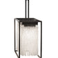 Meyda Lighting Cleo 24" 2-Light Timeless Bronze Pendant Light With Clear Crystal Strands Shade Glass