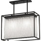 Meyda Lighting Cleo 24" 2-Light Timeless Bronze Pendant Light With Clear Crystal Strands Shade Glass