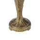 Meyda Lighting Cleopatra 25" 2-Light Mahogany Bronze Table Lamp With Amber & Beige Art Shade Glass