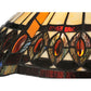 Meyda Lighting Cleopatra 25" 2-Light Mahogany Bronze Table Lamp With Amber & Beige Art Shade Glass