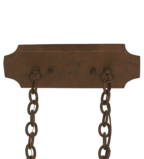 Meyda Lighting Clifton 36" 8-Light Antique Rust Chandelier With Ivory Faux Candlelight