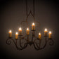 Meyda Lighting Clifton 36" 8-Light Antique Rust Chandelier With Ivory Faux Candlelight