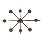 Meyda Lighting Clifton 36" 8-Light Antique Rust Chandelier With Ivory Faux Candlelight