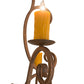 Meyda Lighting Clifton 36" 8-Light Antique Rust Chandelier With Ivory Faux Candlelight
