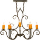Meyda Lighting Clifton 36" 8-Light Gilded Tobacco Island Chandelier With Amber Faux Candlelight